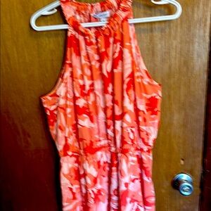 Nine West Orange and White Floral Dress